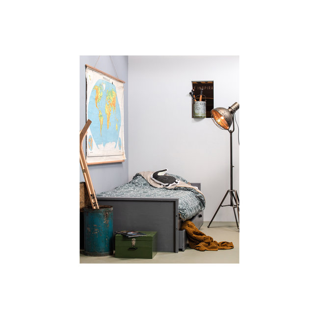 Woood Morris Bed Grenen Leem 90x200cm Excl Lattenbodem [fsc]