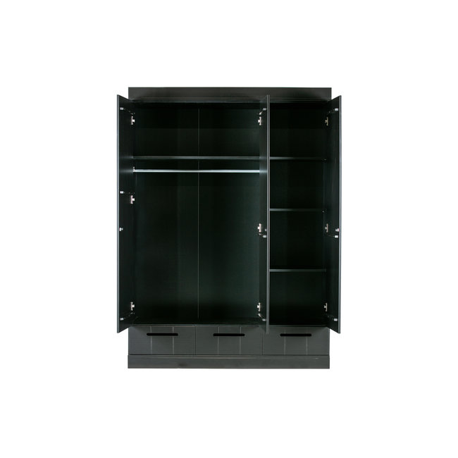 Woood Connect - 3 Drs + Lade - Strokendeur Zwart [fsc]