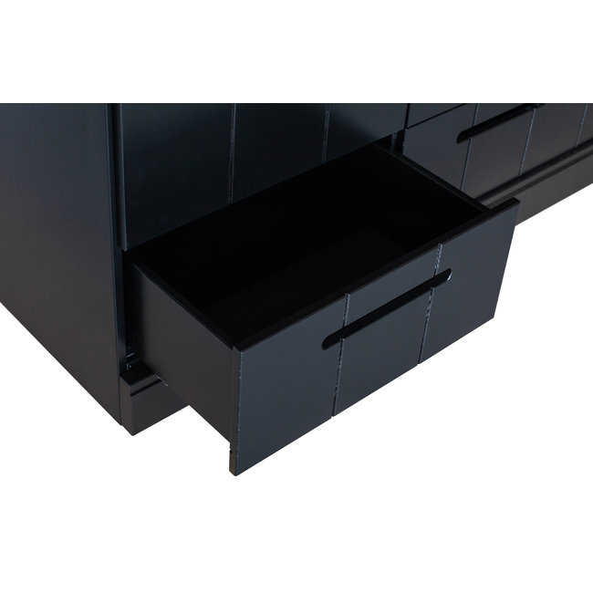 Woood Connect - 3 Drs + Lade - Strokendeur Zwart [fsc]