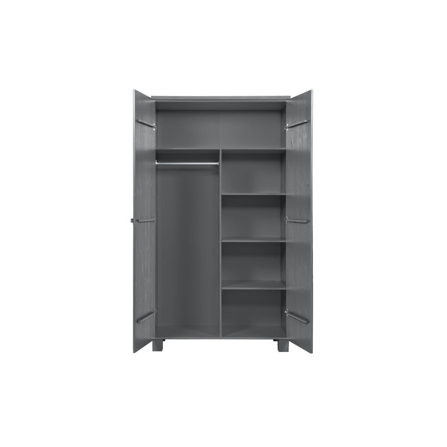 Woood Dennis Kast Grenen Steel Grey Geborsteld [fsc]