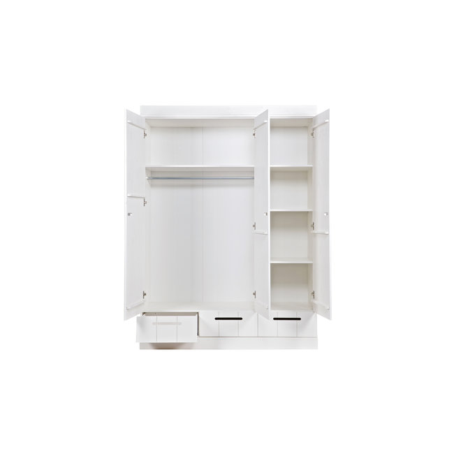 Woood Connect - 3 Drs + Lade - Strokendeur Wit [fsc]