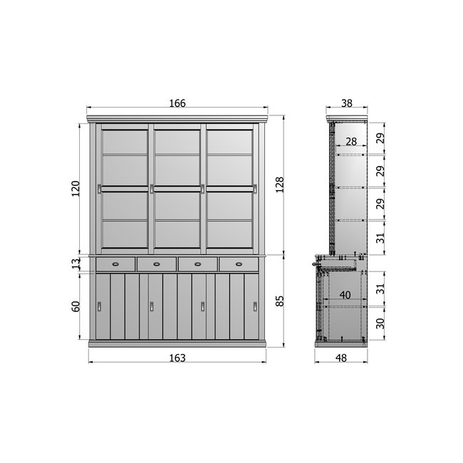 Woood Lagos Winkelkast Grenen Wit [fsc]