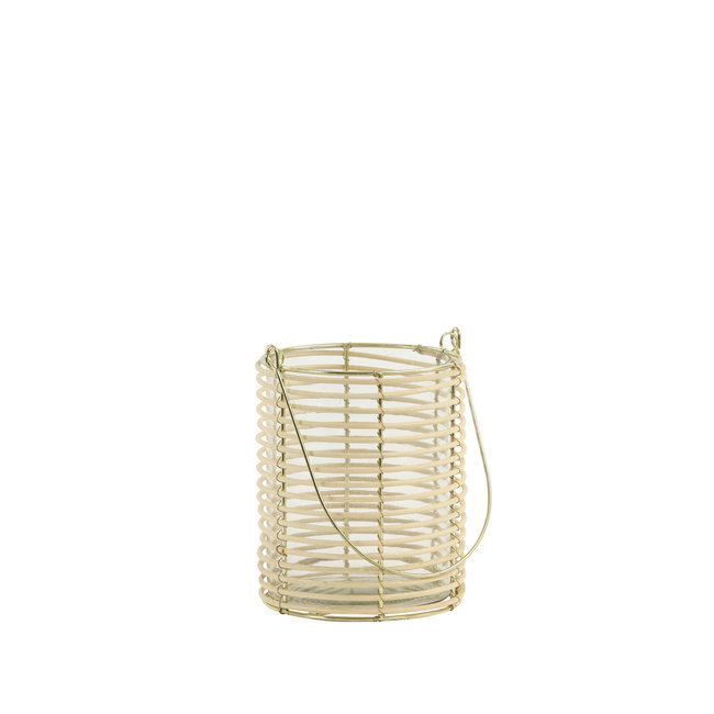 Light en Living Windlicht OSANA bamboe naturel - Ø8x9 cm