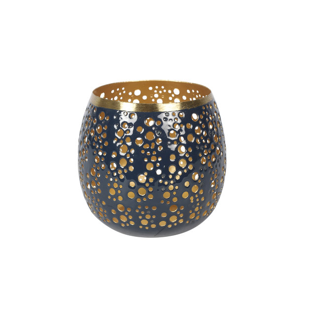 Countryfield Theelicht Anjana donkerblauw - Diverse afmetingen