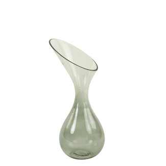 Light & Living Vaas deco Herley glas grijs groen - 2 maten