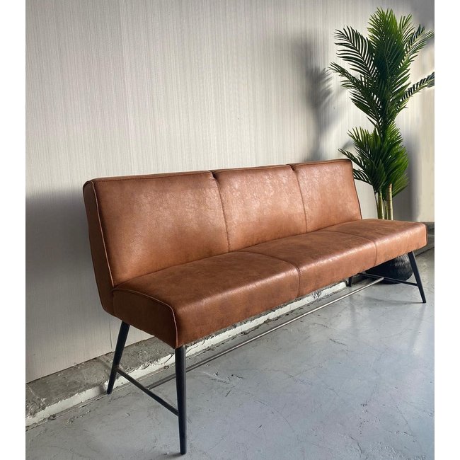 Tower Living Eetkamerbank Belmonte 155 cm of 185 cm - Grijs, groen en cognac