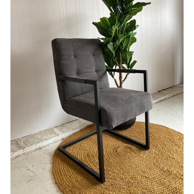 WoonMax Eettafelstoel Move - Lichtgrijs, donkergrijs en groen