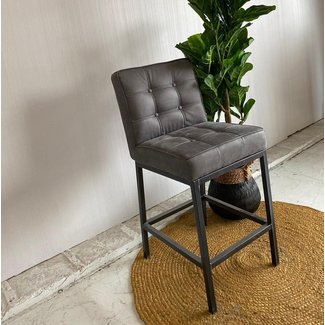 Tower Living Barstoel Vasco - Grijs, bruin en groen