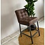Tower Living Barstoel Vasco - Grijs, bruin en groen