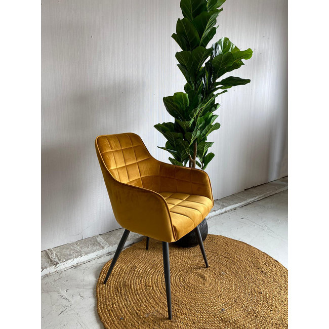 Tower Living Eetkamerstoel Silva - Grijs, geel of groen