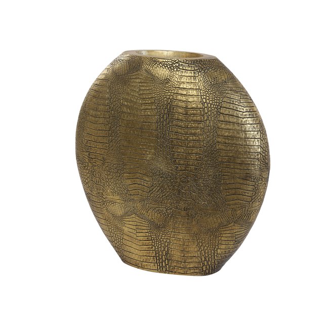 Light en Living Vaas deco 39x11x40 cm SKELD antiek  brons