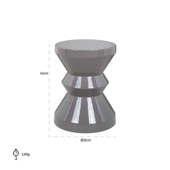 Richmond Interiors  Bijzettafel Diablo grijs Ø 35