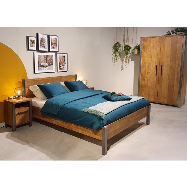 WoonMax Nachtkastje Lennox Old Teak - links of rechts