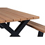 Woood Tablo Outdoor Picknicktafel Naturel Met X-poot Metaal [fsc]