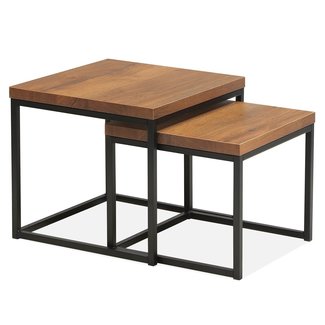 WoonMax Salontafel Floris set van 2 natur Lamulux