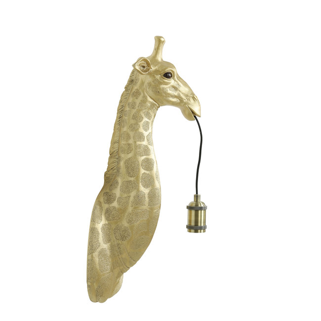 Light en Living Wandlamp Giraffe goud of zwart