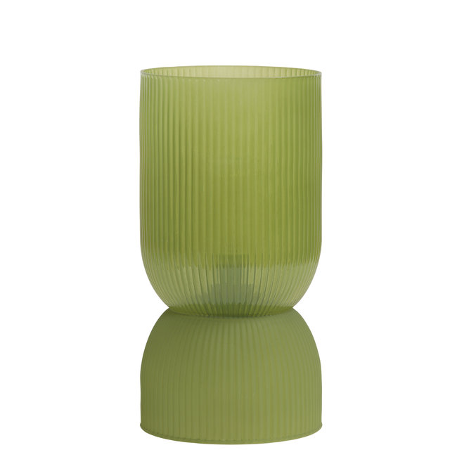 Light en Living Tafellamp LED PHOEBE glas olijfgroen Ø14x27,5 cm