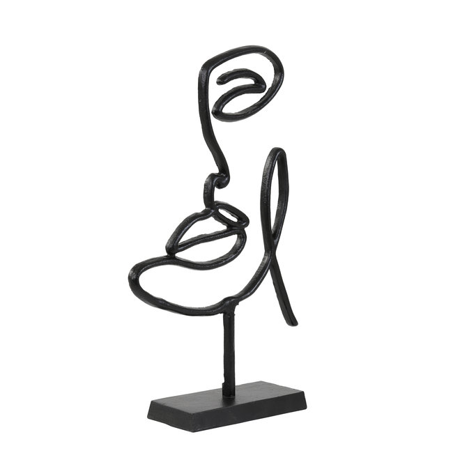 Light en Living Ornament FACE mat zwart - 2 maten