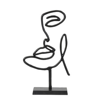 Light en Living Ornament FACE mat zwart - 2 maten