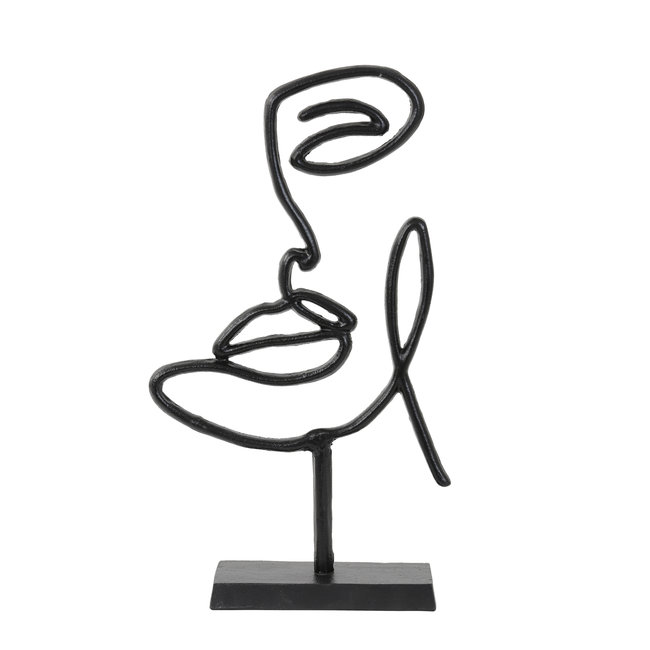 Light en Living Ornament FACE mat zwart - 2 maten