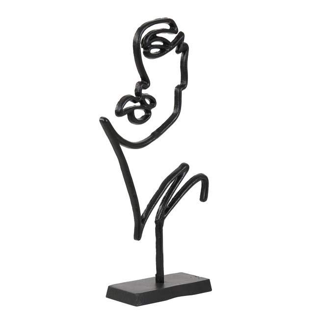 Light en Living Ornament FACE mat zwart - 2 maten