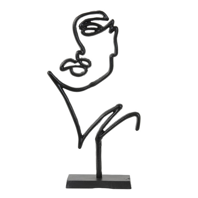 Light en Living Ornament FACE mat zwart - 2 maten