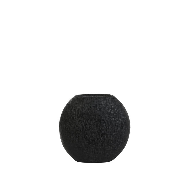 Light & Living Vaas deco RAYSKIN mat zwart - 30x11,5x27,5 cm