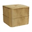 Light en Living Poef 40x40x35 cm KIKI mat velvet Karamel