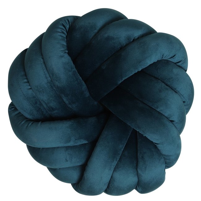 Light en Living Kussen 33x33 cm KNOT velvet petrol