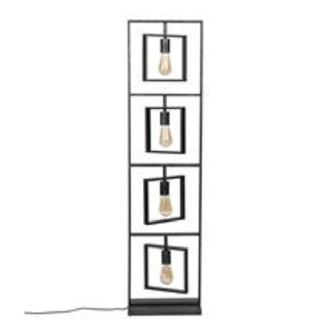 WoonStijl Vloerlamp 4L Turn square / Charcoal