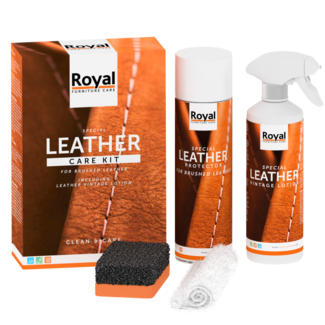 Oranje Leather Care Kit geschuurd leder