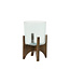Light en Living Vaas op voet JACE glas+hout bruin - 2 afmetingen