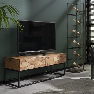 WoonStijl TV-meubel Mill acacia 120 cm - 2 lades