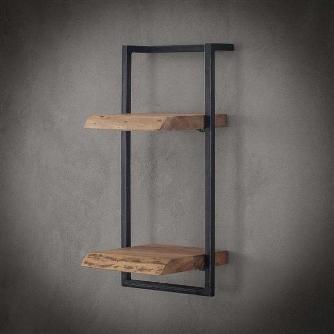 WoonStijl Wandplank Live Edge 30 cm breed, 65 cm hoog