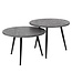 WoonStijl Salontafel Ø55 set van 2 metallic ronde buis