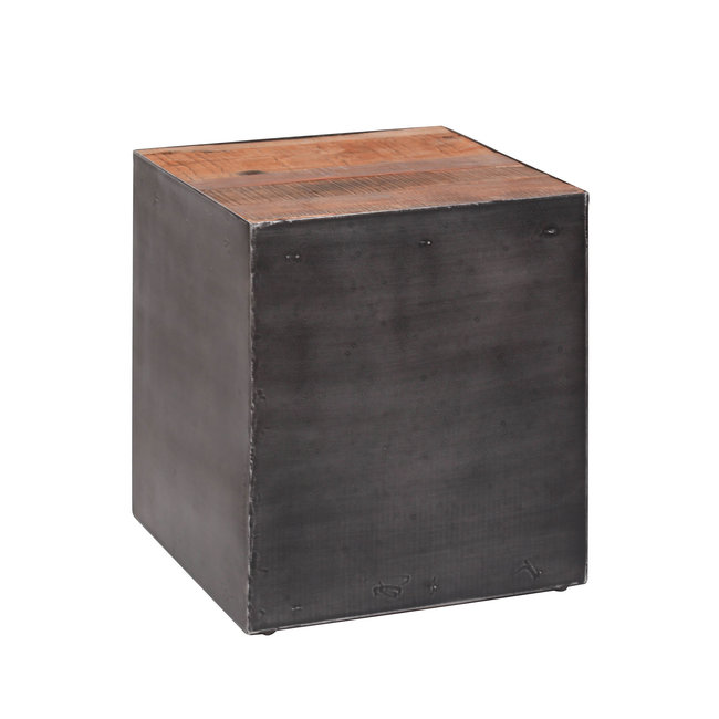 WoonStijl Bijzettafel 40x40 Raft doorleeft hout