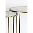 Light en Living Bijzettafel set van 2 DUARTE glas bruin+licht goud