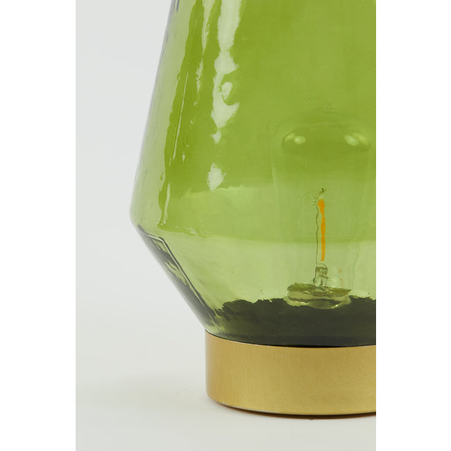 Light en Living Tafellamp LED JAYA glas  groen+goud