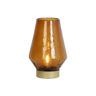 Light en Living Tafellamp LED JAYA glas  bruin+goud