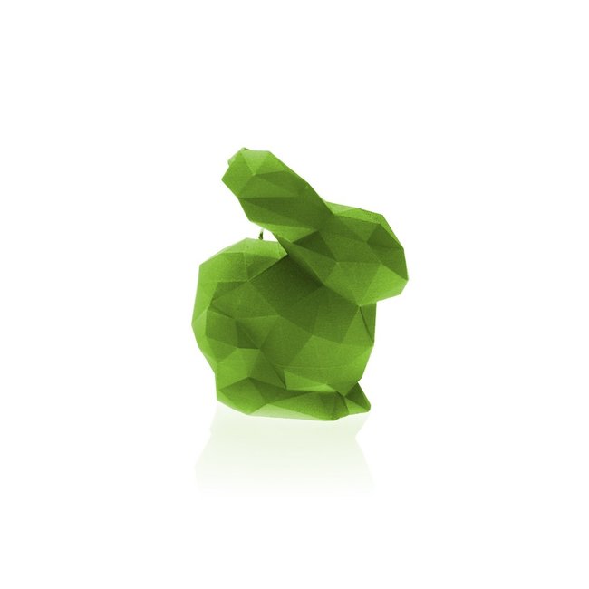 Candellana Kaars Konijn groot groen metallic