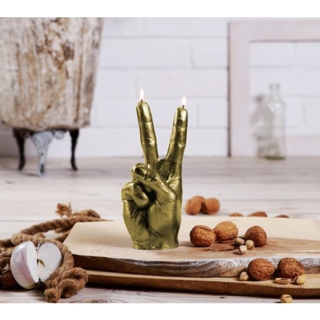 Candellana Kaars Hand Peace goud
