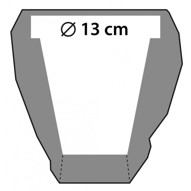 Candellana Bloempot beton Geometric 13 cm Classic Gold