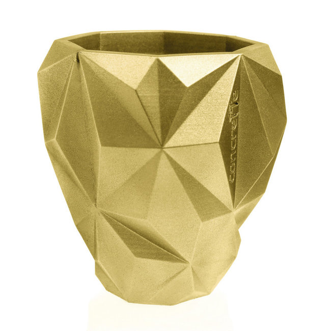 Candellana Bloempot beton Geometric 13 cm Classic Gold