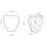 Candellana Bloempot beton Geometric 13 cm mat Zwart