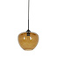 Light en Living Hanglamp MAYSON  zwart+glas bruin - Diverse maten