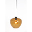 Light en Living Hanglamp MAYSON  zwart+glas bruin - Diverse maten
