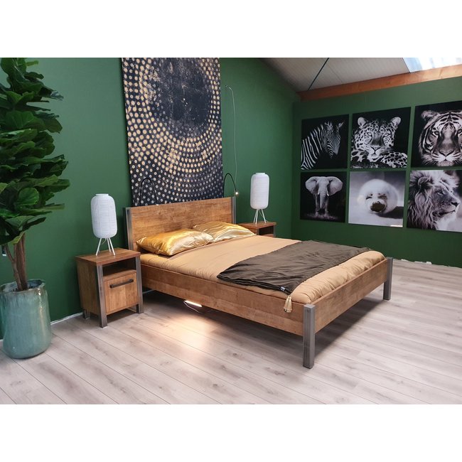 WoonMax Bedframe Lennox Old Teak - Diverse afmetingen