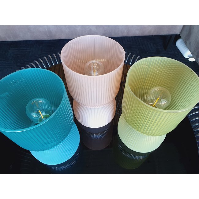 Light en Living Tafellamp LED PHOEBE glas petrol Ø 12 cm