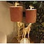 Light & Living Tafellamp 20x28x68 cm GIRAFFE goud+velvet oud roze