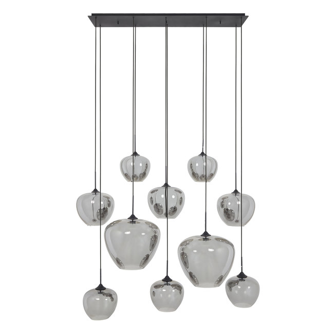 Light en Living Hanglamp Mayson Smoke met 10 lampen